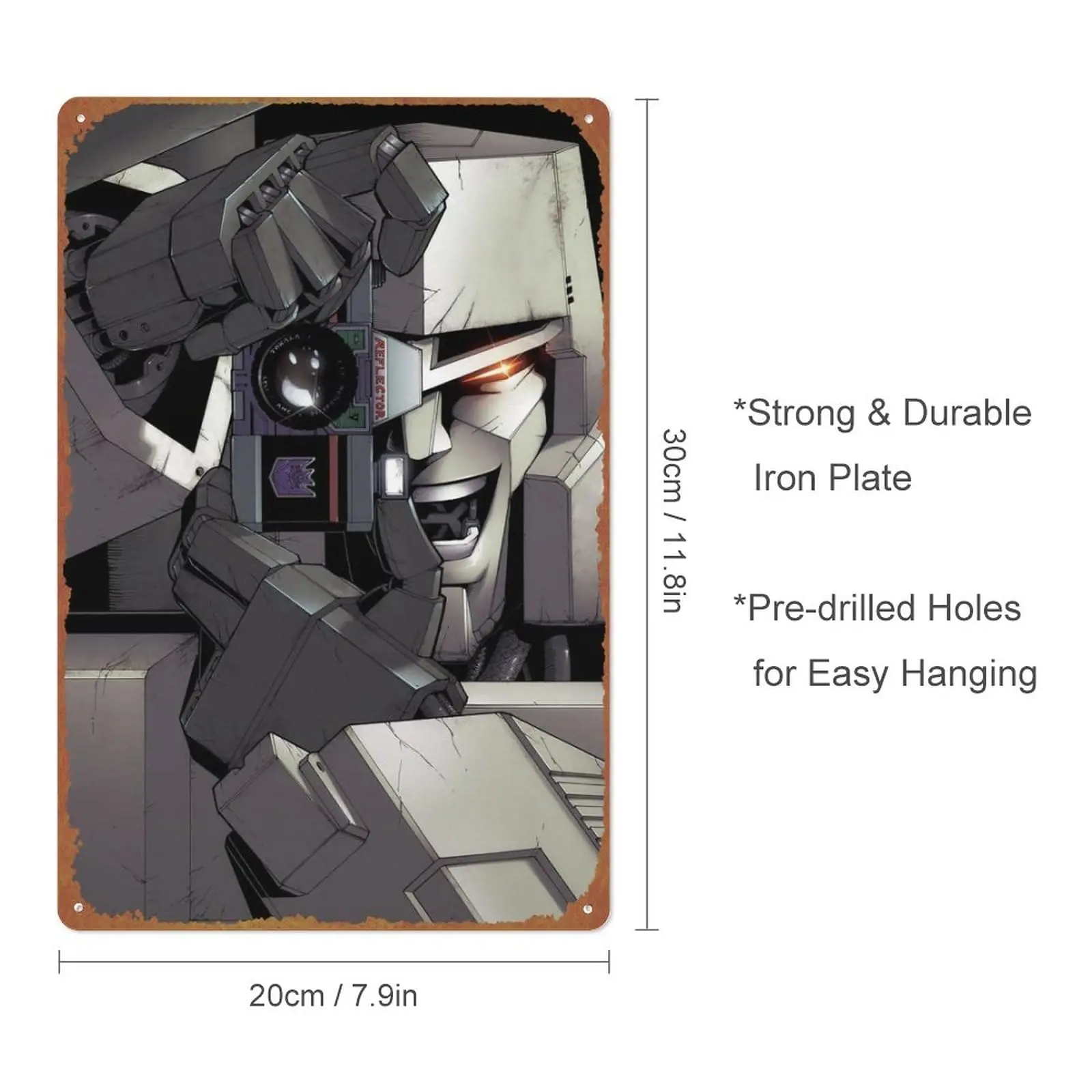 All Hail Megatron #1 Comic Posters Tin Signs Retro Metal Movie Tins for Bar Pub Home Cafes Wall Decor, 8X12 Inch (20X30 CM)