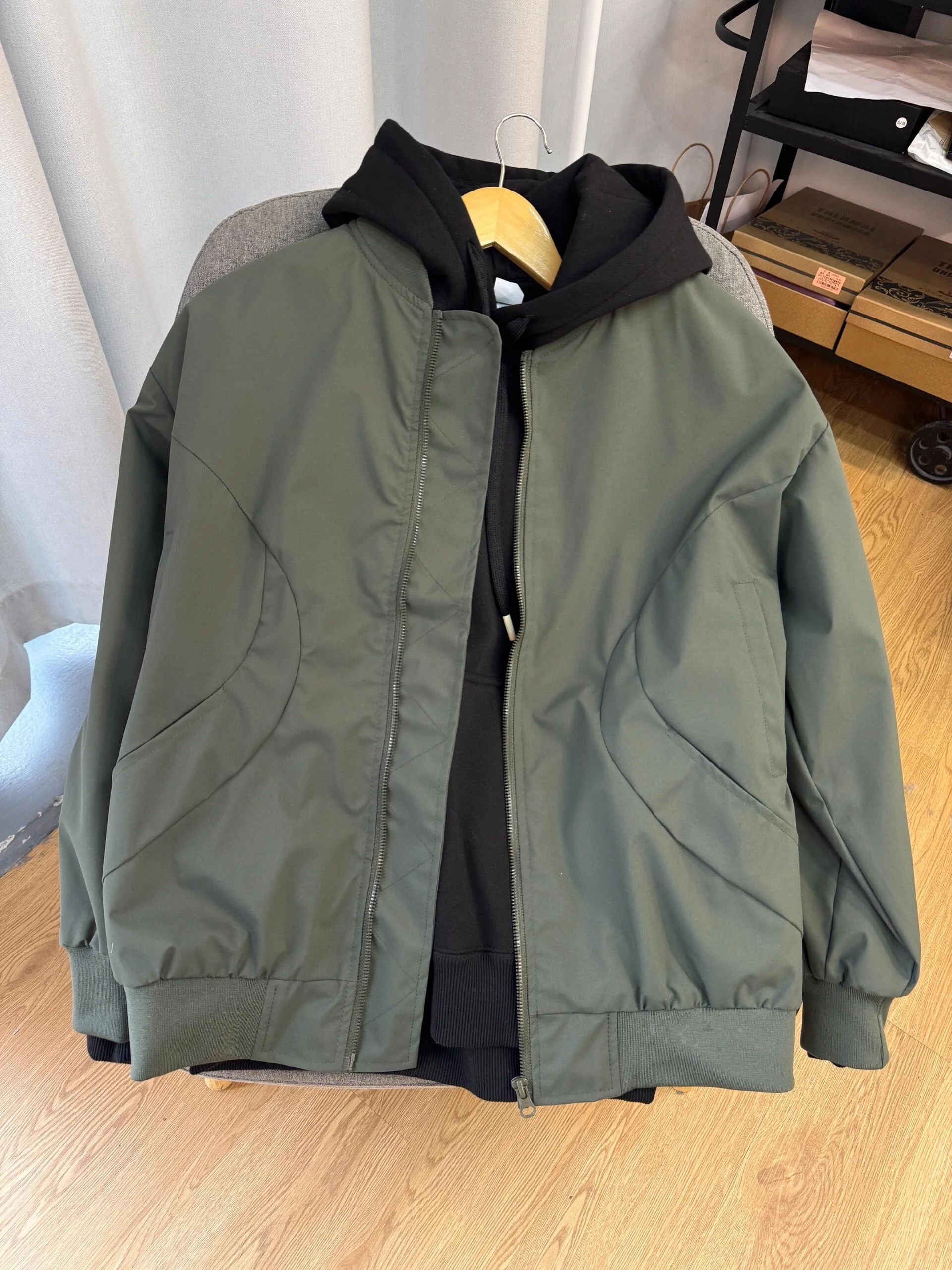 

Thickened Cotton Jacket Baseball Collar Men's Winter American Retro Trendy Pilot Cotton Clothing Outerwear Warm Long Sleeve