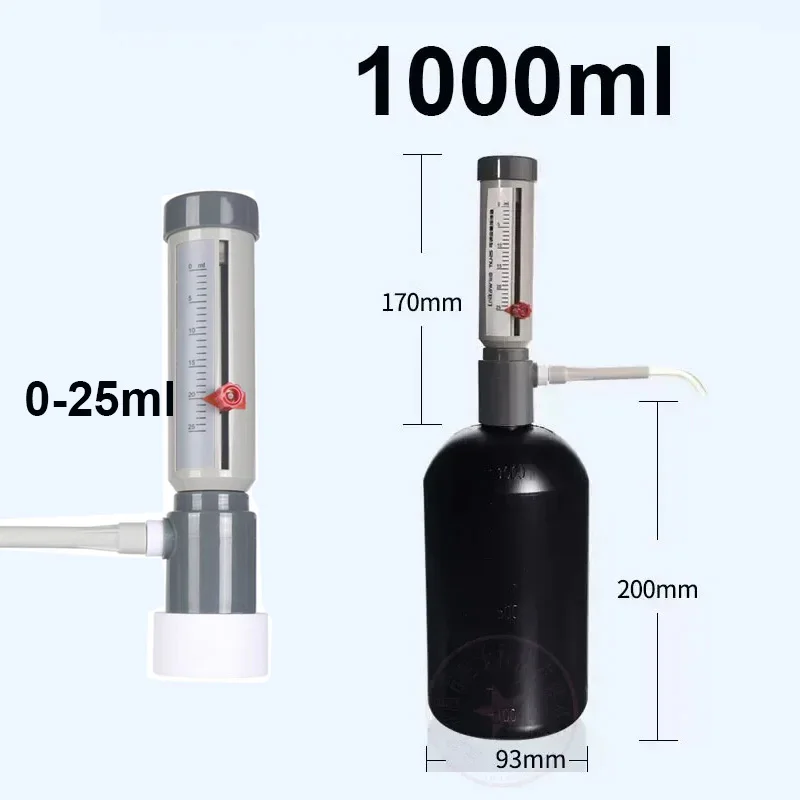 Laboratory Quantitative Liquid Adding Device 250ml/500ml/1000ml Adjustable Quantitative Liquid Bottle Liquid Feeder Sampler Disp