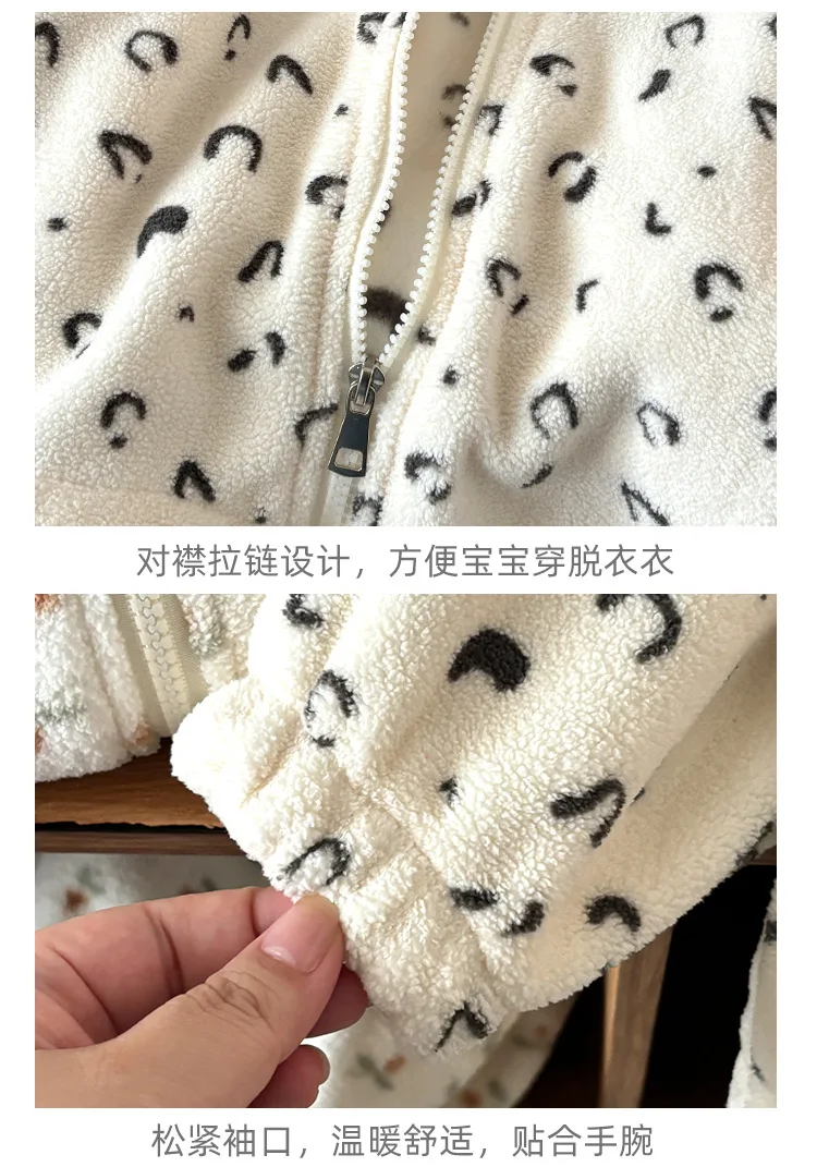 2026 Herbst Winter Kinder Flanell-Pyjama-Sets Baby Junge Mädchen Cartoon Purppy Dicker Warmer Reißverschlussmantel+Hose 2-teilige Kinder-Loungewear – Detail 12