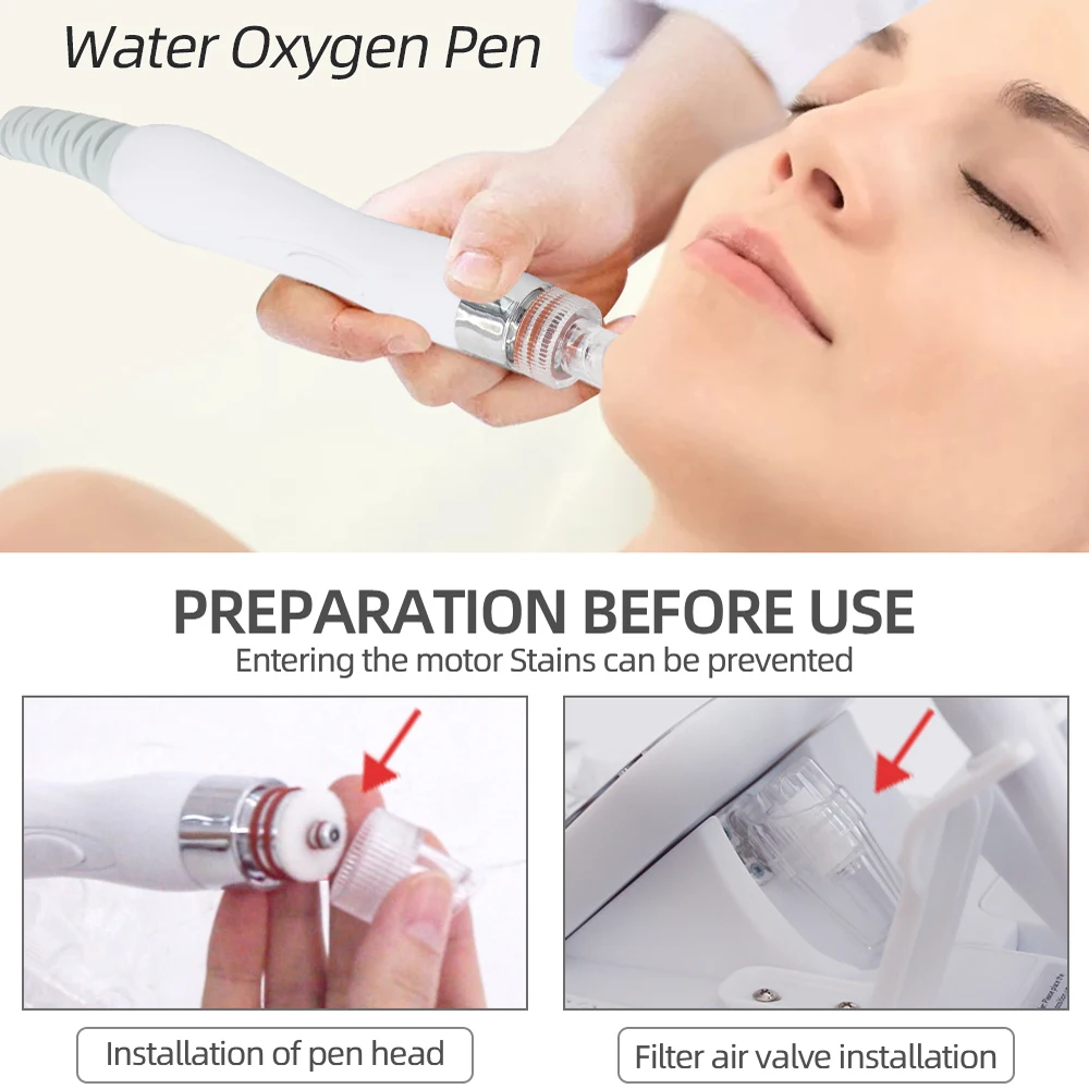 6 in 1 Water Oxygen Facial Machine Deep Cleansing Aqua Peeling Tightening Hydro Dermabrasion Bubble Skin Care Spa Beauty Device