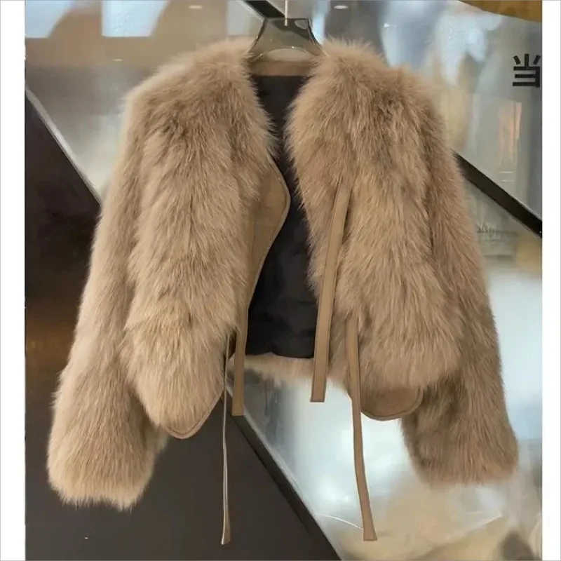 2023 New Women Winter Fur Coat  Imitation Fox Fur Coat Women\'s Warm Thick Fox Fur Coat Autumn Winter Faux Fur Coat