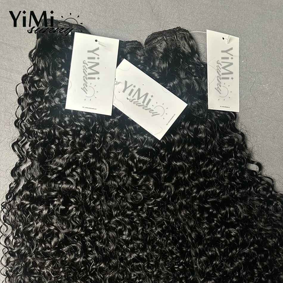 3C 4A Burmese Curly Human Hair Bundles Remy Malaysia Human Hair Weft For Women Wholesale 3pcs Curl Extension Full Head Yimisunny