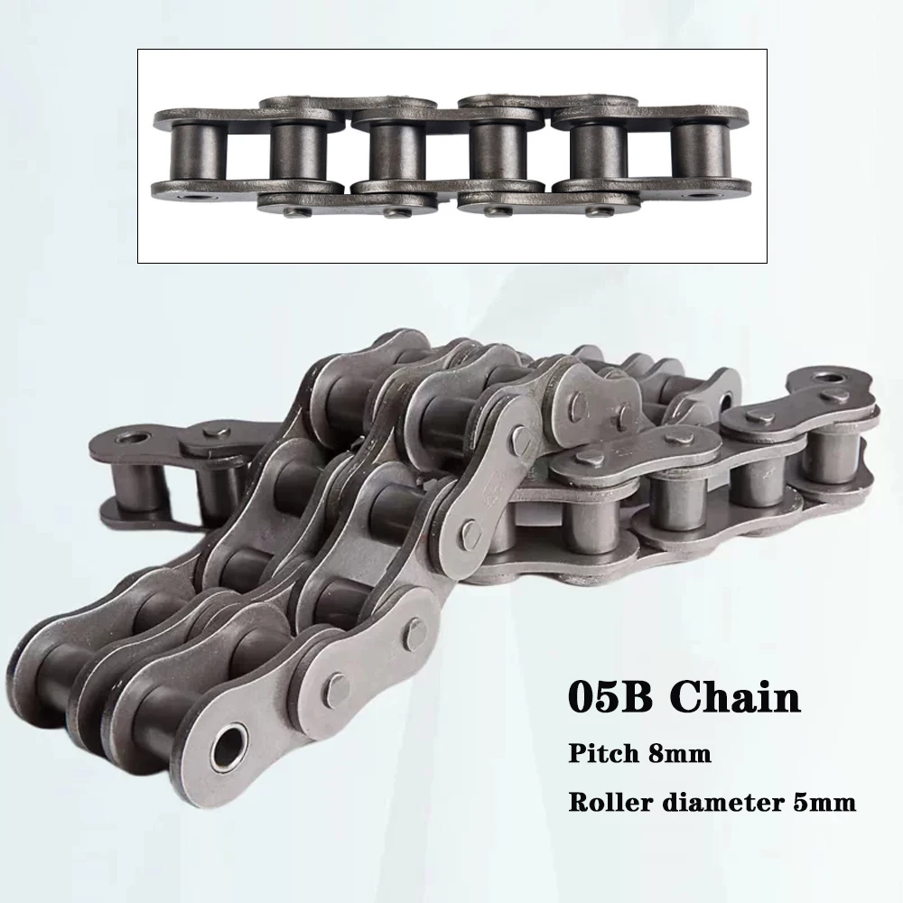Transmission Chain 05B Drive Single Row Chain for Industrial Transmission Short Pitch 8mm Half /Full Buckle Industrial Chain