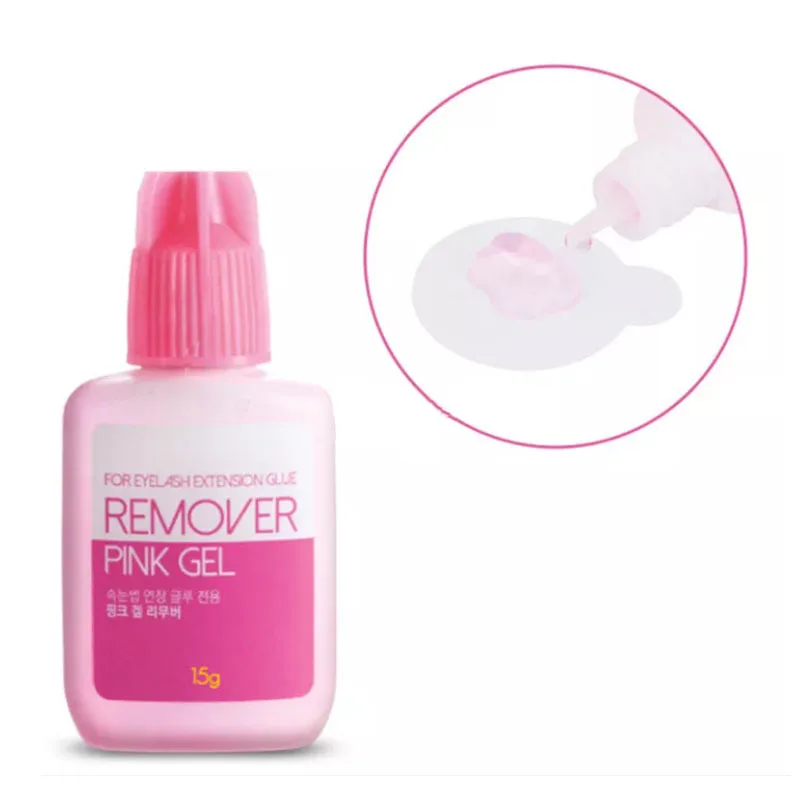 Original Korea Lash Remover Gel for Eyelash Extensions Glue Pink /Clear False Lash Removal Liquid Makeup Tool 15g