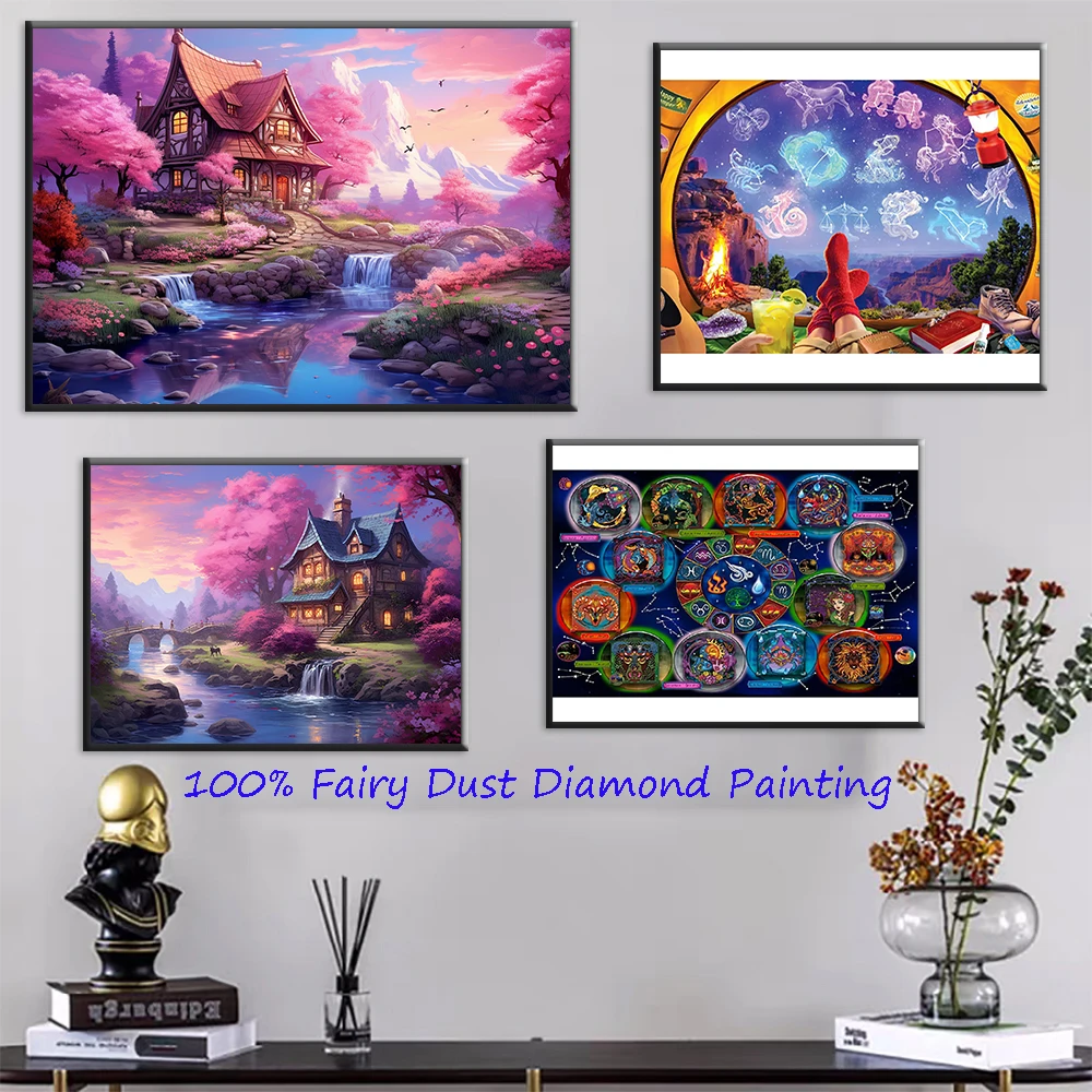 

Fairy Dust Diamond Painting, Full Square Drill, Crystal AB, DIY Diamond Embroidery, Cross Stitch, Scenery Mosaic, Needlwork Rhin