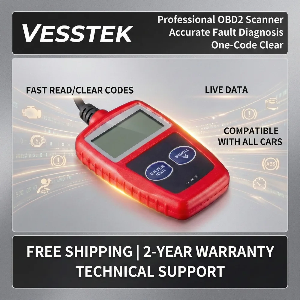 

Диагностический сканер VESSTEK MS309 OBD2 CAN BUS, универсальный считыватель кодов неисправностей, инструмент для чтения и удаления кодов ошибок двигателя.