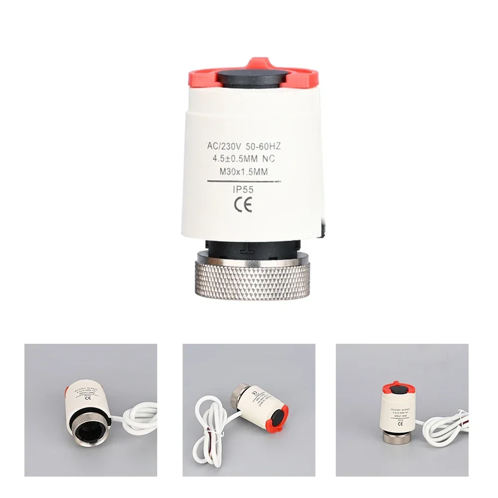 230V Water Floor Heating Electric Actuator Constant Temperature Control Electric Heating Actuator M30*1.5 Underfloor Heating