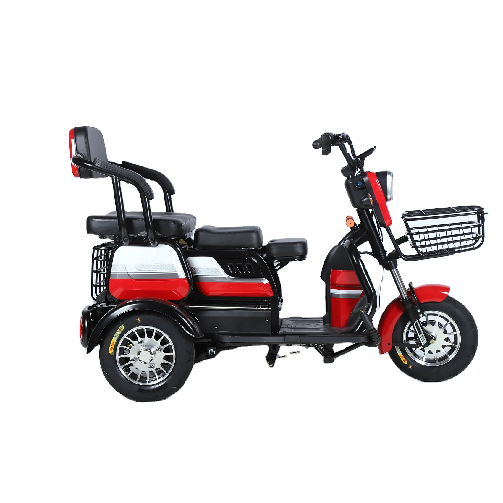 Electric Tricycle 60v 650w/800w/1000w Long Range High Speed Dual Battery 3 Wheel Tricycle for Adult
