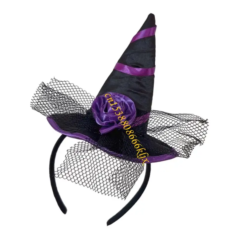Creative Witch Headwear Halloween Party cung cấp đồ trang trí tóc mềm cho da nhạy cảm với da 066c