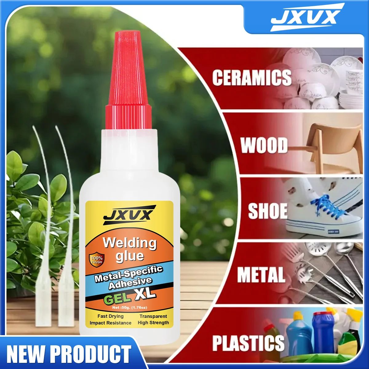 JXVX 20/35/50g غراء زيتي عالي المقاومة للحام، غراء فائق عالمي، غراء فوري قوي للراتنج والسيراميك والمعدن والزجاج، غراء فائق للاستخدام العام #2