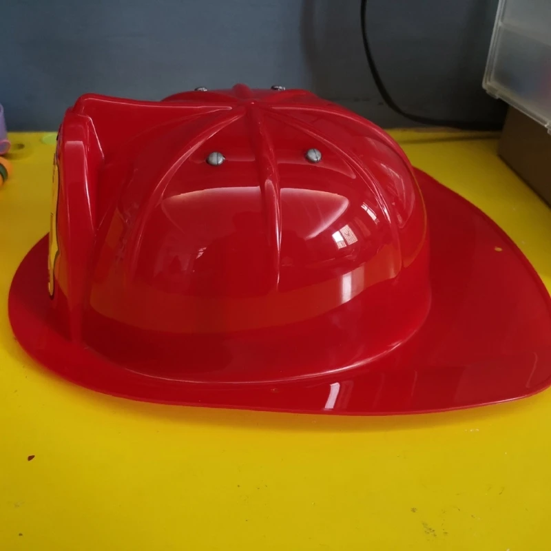 Kid Fireman Costume Hard Helmets Fireman Helmet Firefighter Hat Fireman Cosplay Costume Accessories Halloween Props