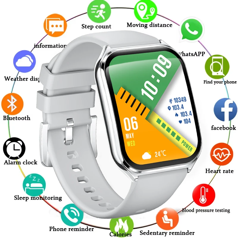 

New IP68 Waterproof Smartwatch Sports Fitness Tracker Men Women Heart Rate Monitor Music Control Smart Watches For Android IOS