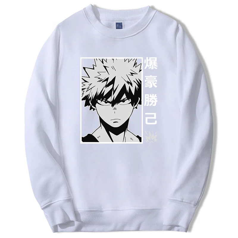 My Hero Academia Hoodie Sweatshirts For Men Mangas Anime Bakugou Deku Graphic Pullover Long Sleeve Round Neck New Moletom Hoody