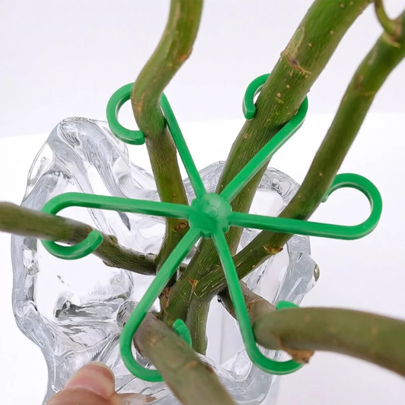4Pcs/Set Plastic Garden Plant Fixing Clip Reusable Plant Stem Folding Houseplant Stand Frame Support Branches Stem Organizer