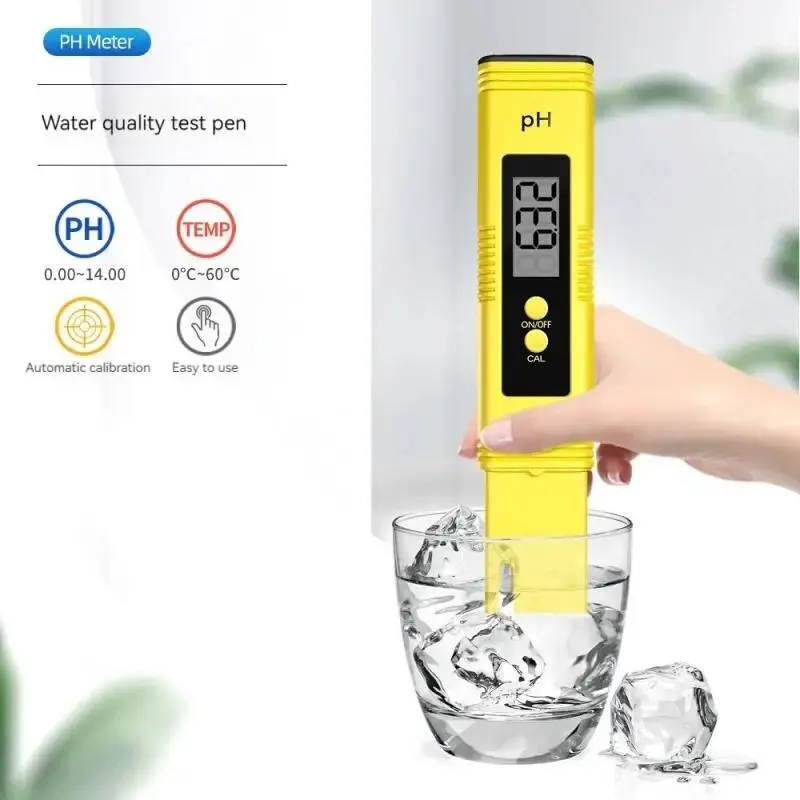 Water Quality Tester High Precision PH Meter: 0.01 PH Accuracy 0-14 PH Measurement Range Perfect for Aquariums Swimming Pools