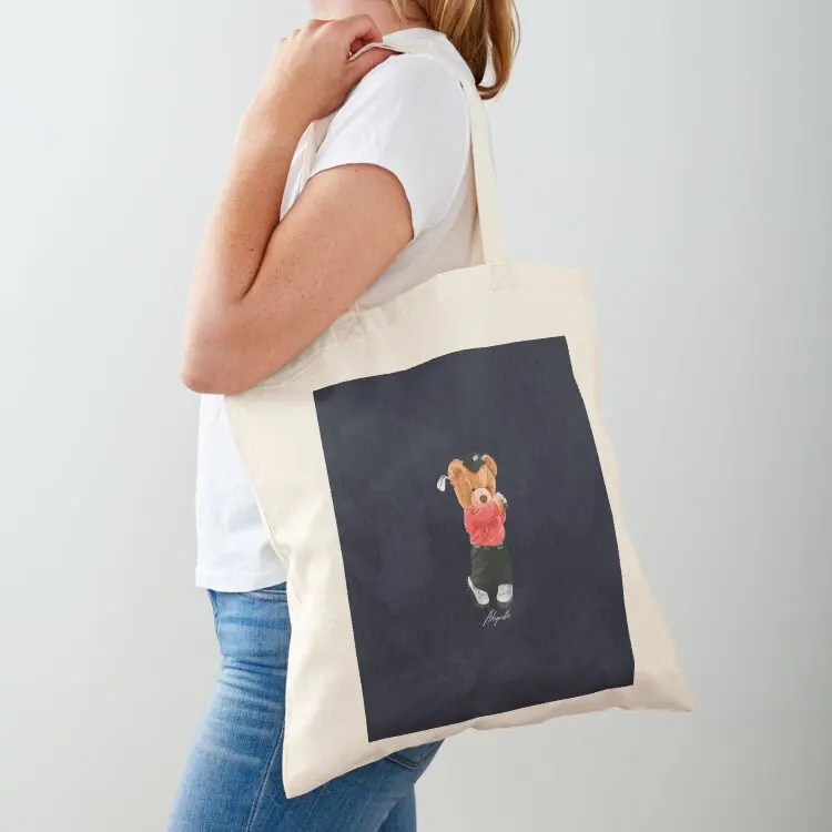 

Cute Bear Glofing - Adograble Tote Bag cute tote bag canvas shopping bag Gift Handbags