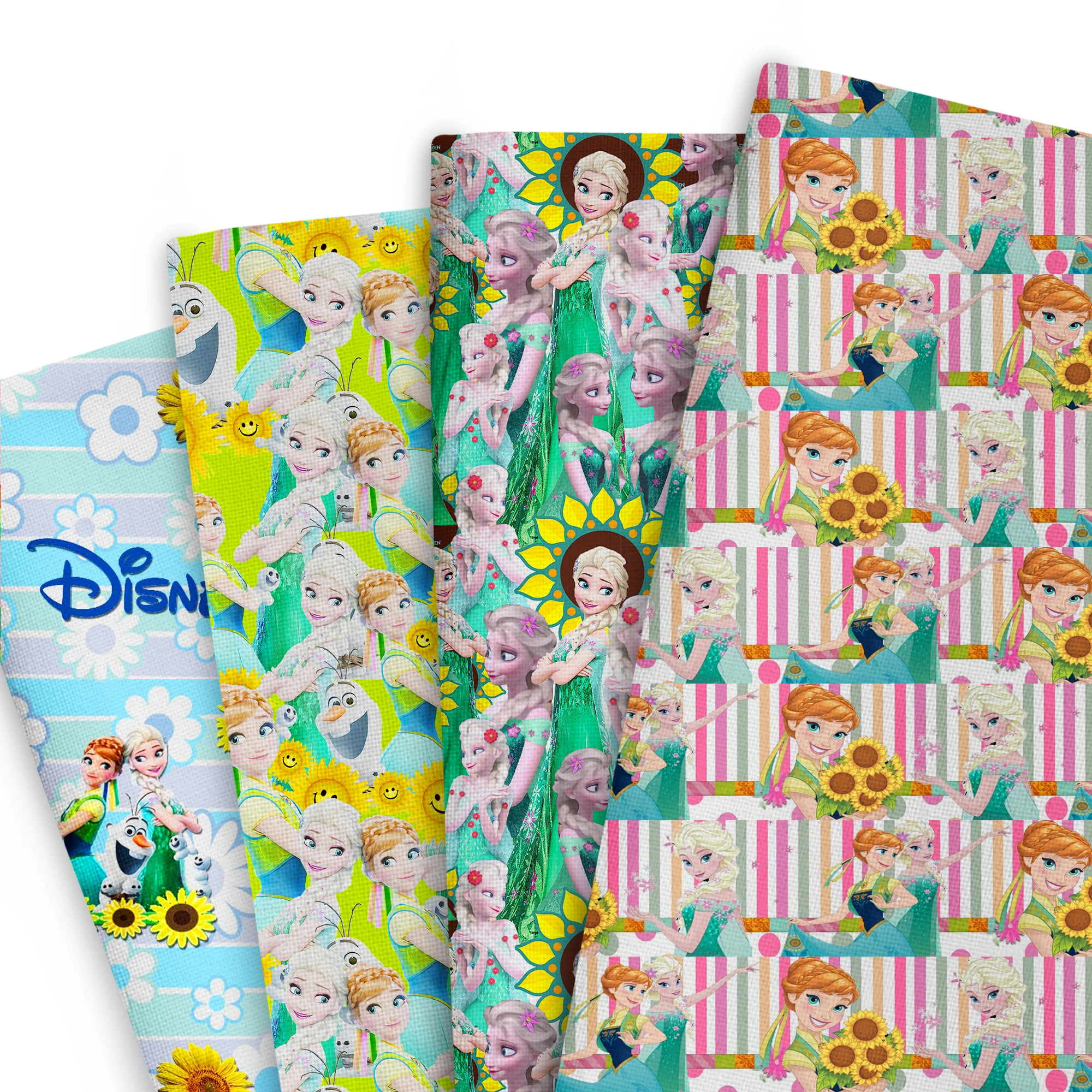 

Frozen Fever Patchwork Princess Elsa Polyester Cotton Fabric For Tissue Sewing Quilting Fabrics Needlework Material DIY Handmade