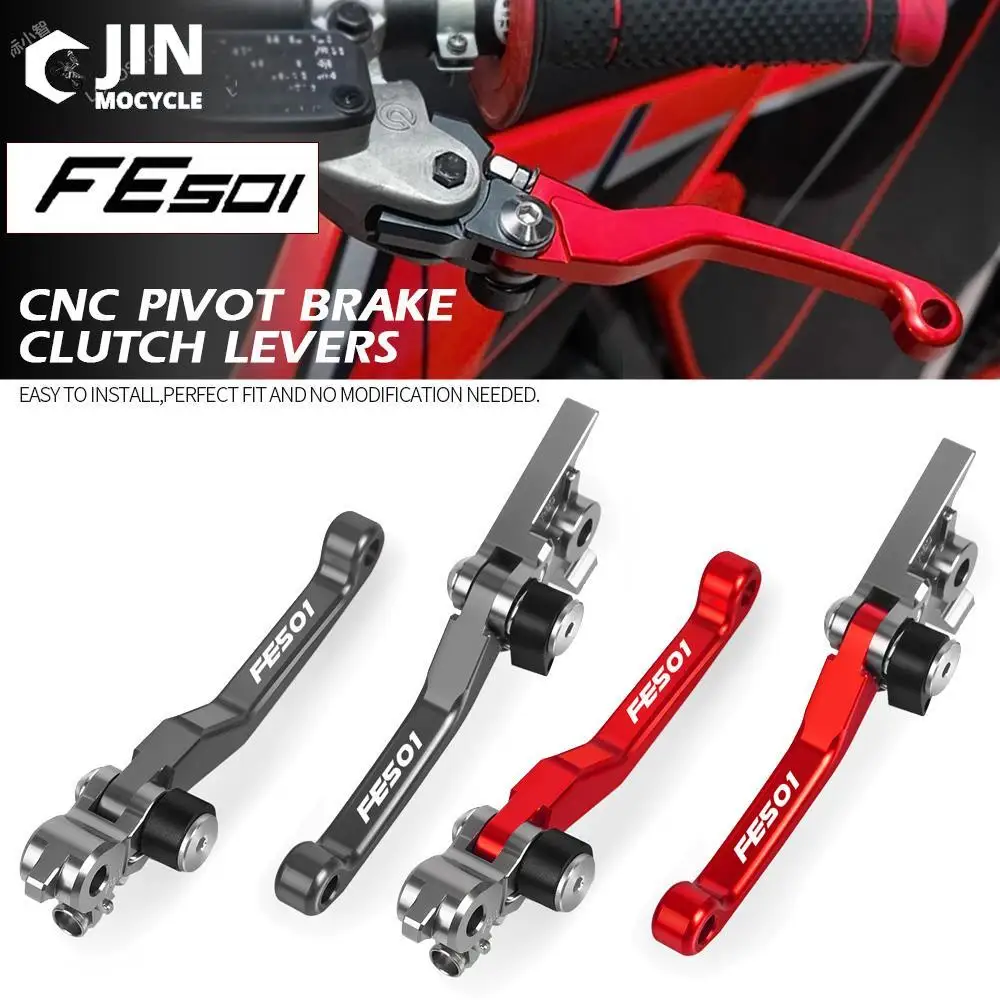 

For HUSQVARNA FE501 2017 2018 2019 2020 CNC Aluminum Motorcoss Pit Dirt Bike Pivot Foldable Brake Clutch Levers With LOGO FE501