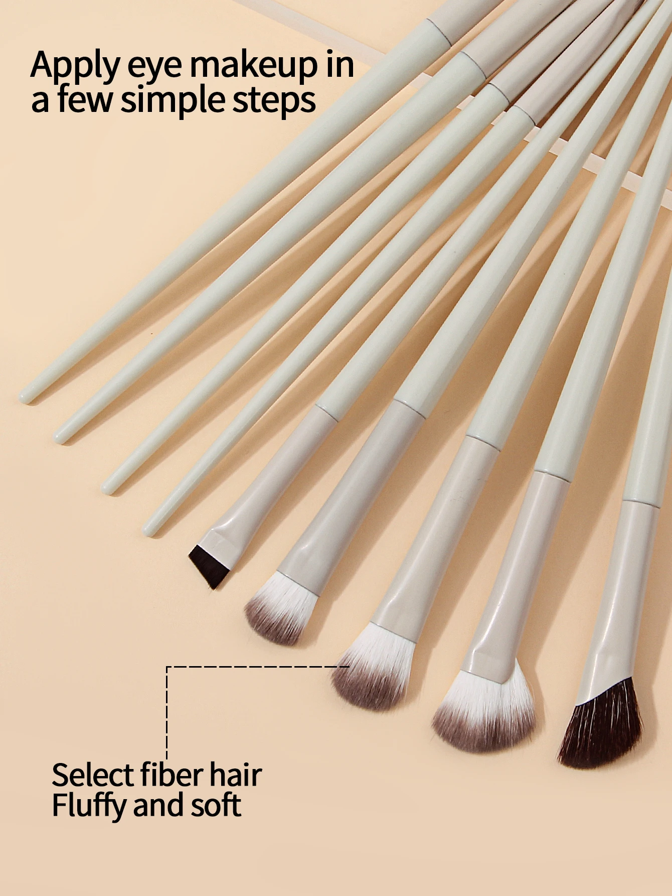 5/9/10pc Professional Eye Makeup Brush Set, Ultra-Thin Blade Eyeliner Brush, Nose Shadow Highlight Brush, Eye Smudge Brush Set