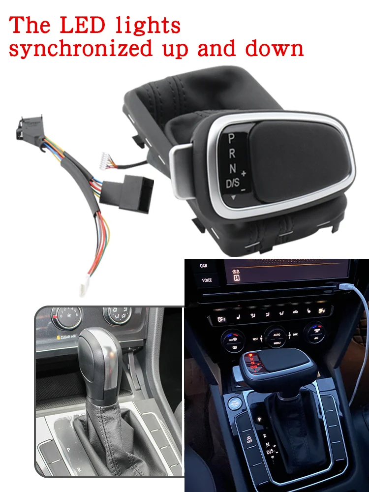 For volkswagen Golf 6 jetta 6 7 polo passat Car accessories led lights gear stick gearbox shift knob handle Lever Shifter