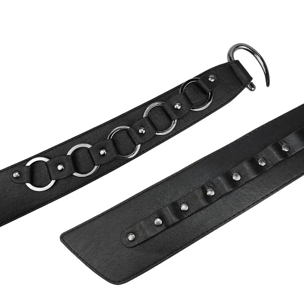 New Vintage Punk Belt Versatile Alloy Fashion Belt Faux Leather Adjustable Waistband Festival