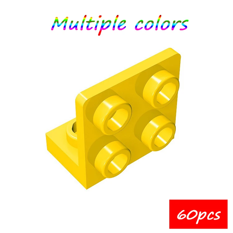 MOC 60PCS 99207 Bracket 1x2 Building Blocks Kit Inverted Plate Bricks Particle Puzzle Idea DIY Toys Children Birthday Kid Gifts