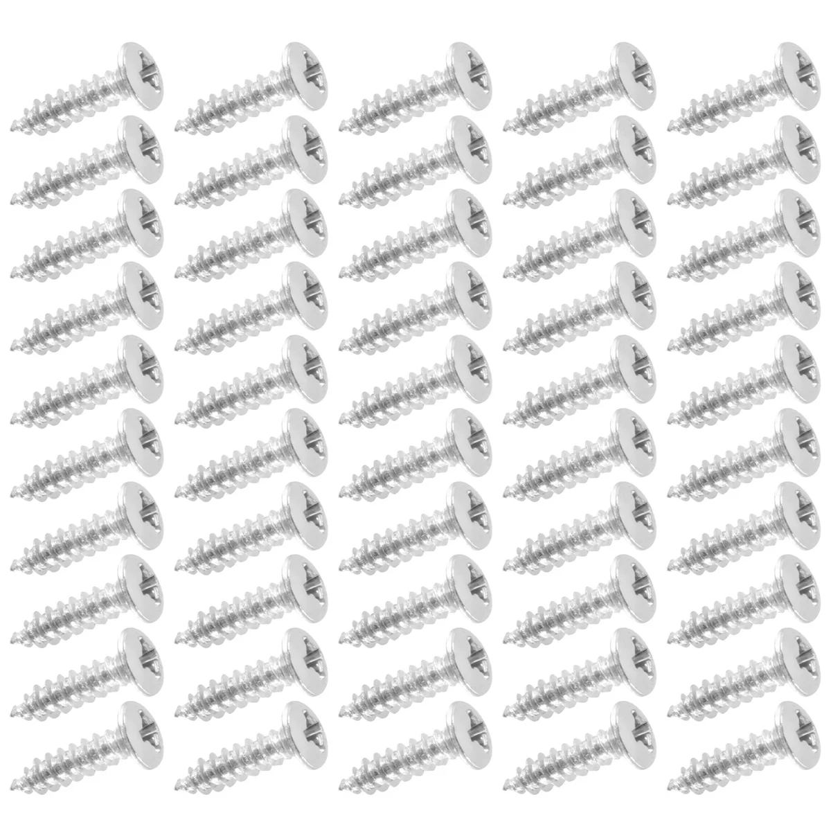 50x Guitar Bass Screws Parts for Scratchplates Pickguard, Silver HOT