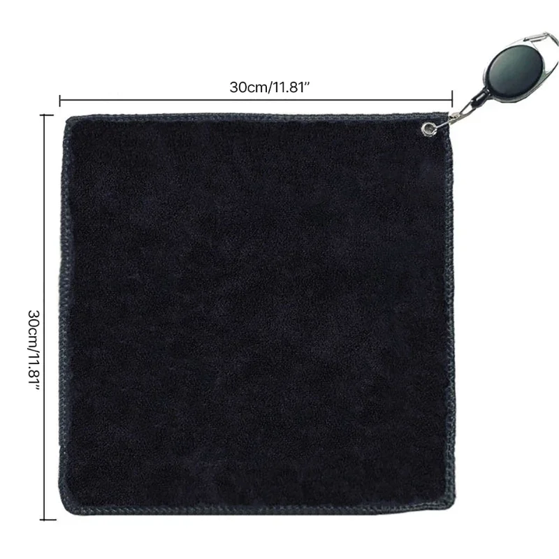 Golf Towel Microfibre Cleaning Cloth for fers Absorbent and Quick Drying with Retractable Hook for Sports Enthusiasts