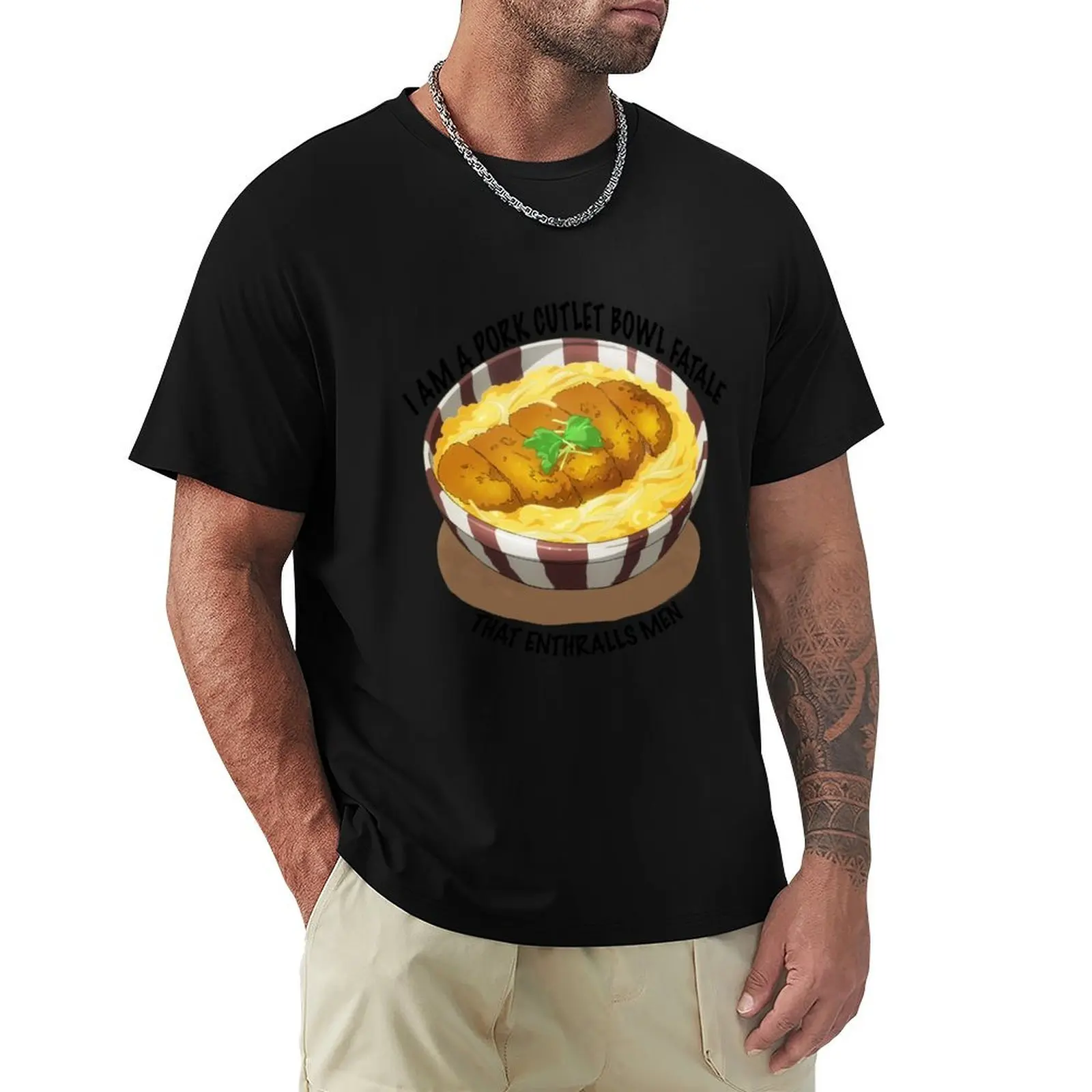 T-shirt en coton de haute qualité, motif « Je suis une coupe de porc qui fascine les hommes »