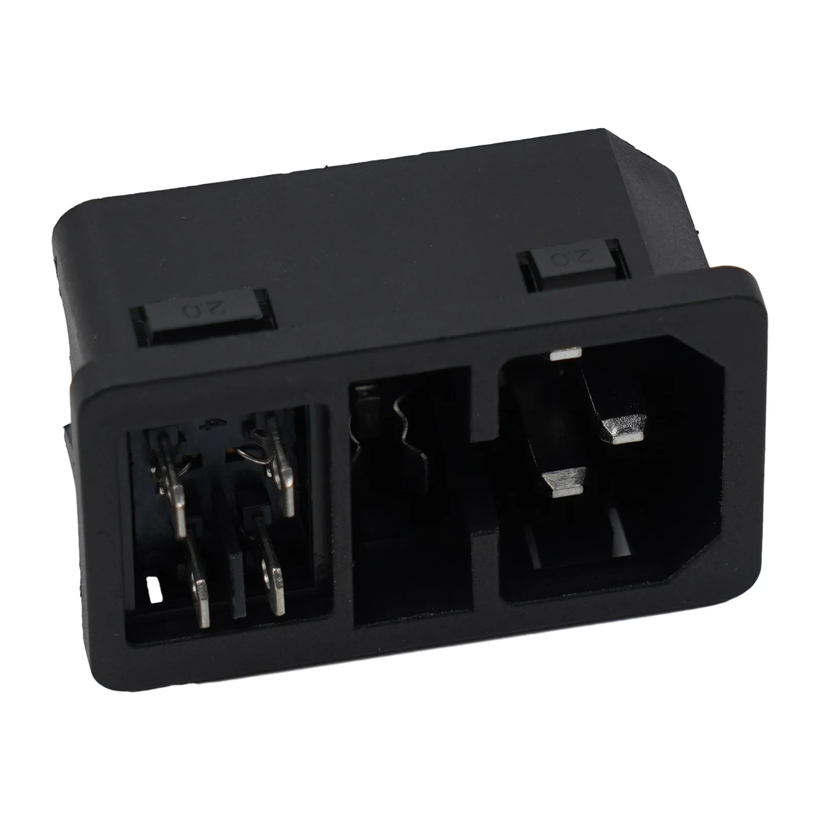Connector Fuse Power Socket 250V 10A Connector Fuse Holder Male Metal PowerCord Silver Socket Fuse Holder Male