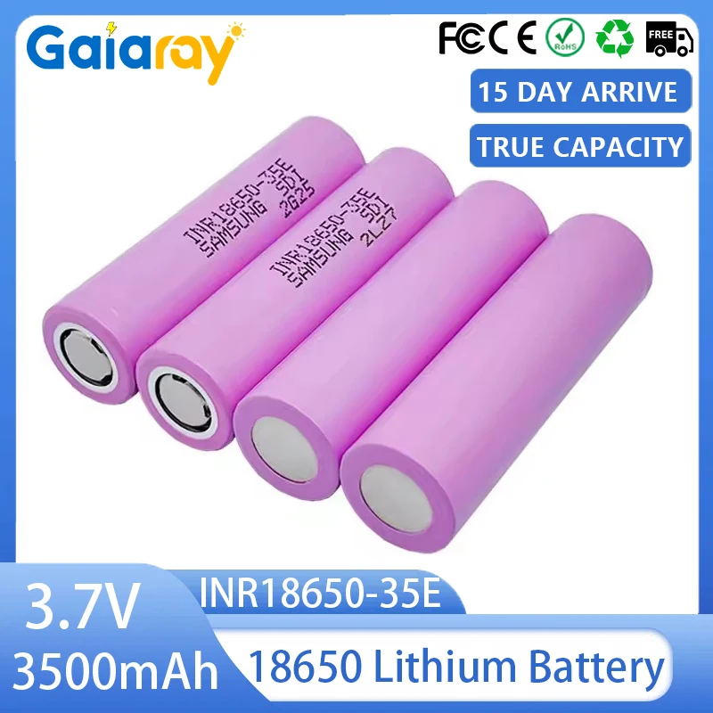 

Top 3.7V Rechargeable Battery INR18650-35E 3500mAh 3.7V 20A 18650 Battery for LED Flashlights Power Tools Toys Lithium Batteries