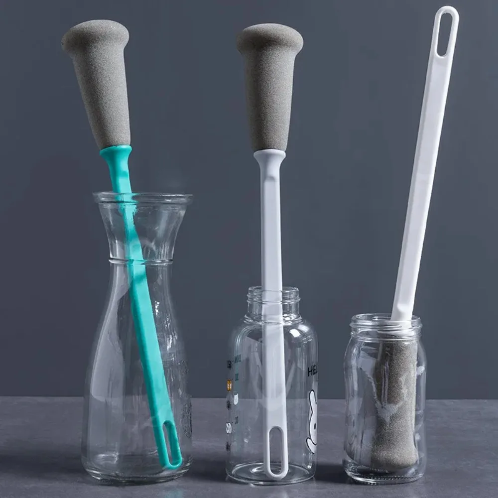 Cleaning Brush Long Handle Sponge Cup Brush Milk Bottle Wineglass Cups Clean Brush Tea Cup Thermos Bottle Brushs Sponge Brushs