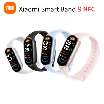 Xiaomi Band 9 NFC 1,62'' AMOLED Ultra Lange Akkulaufzeit 21 Tage Mi Smart Band 150+ Sportmodi Fitness Tracker Herzfrequenzmesser