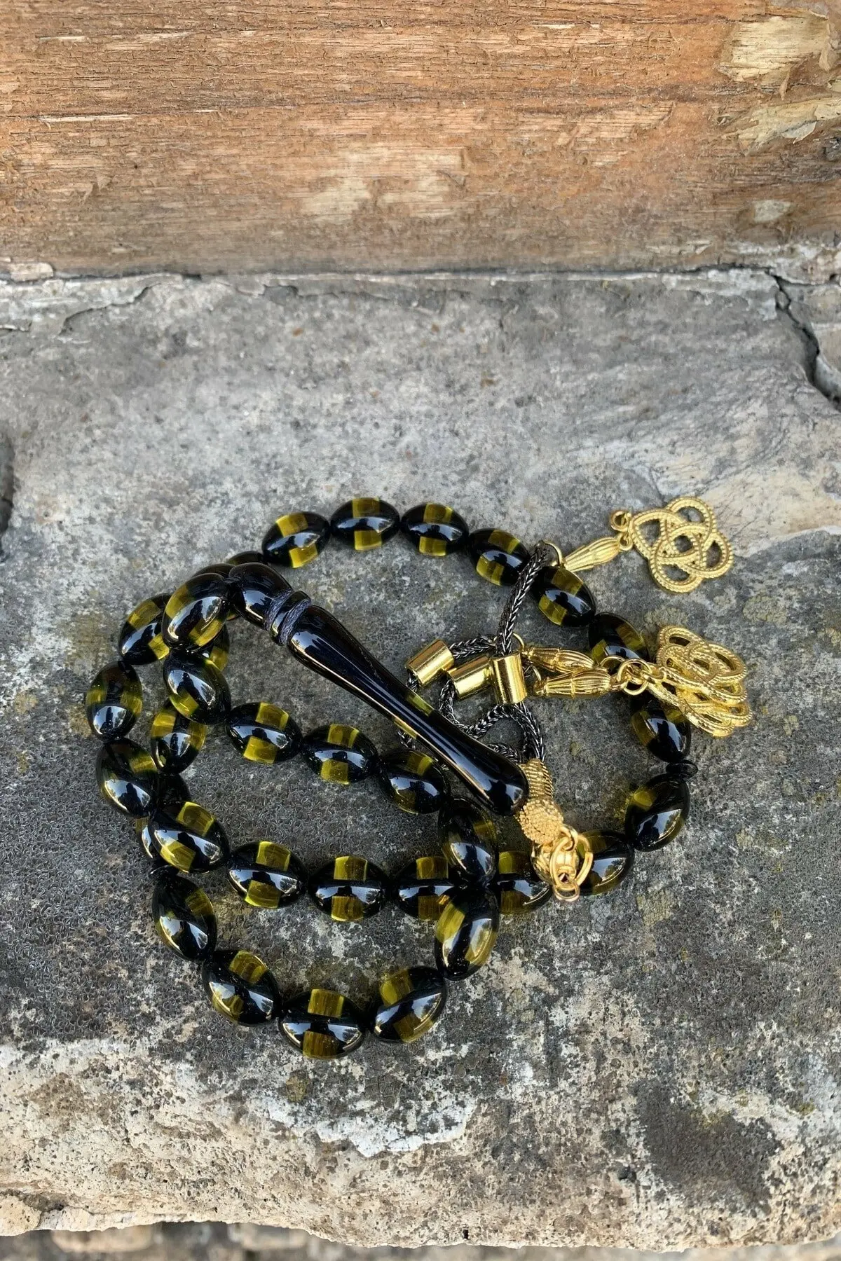 Men's Sliding Powder Amber Rosary Fashion Charms Bracelet Beaded Prayer Prayer Beads Muslim Men's Jewelry