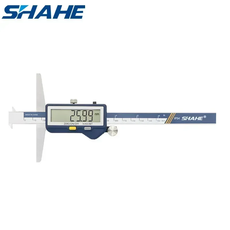 SHAHE Double Hook Digital Depth Gauge Built-in Wireless Depth Caliper 150/200/300 mm Stainless Steel