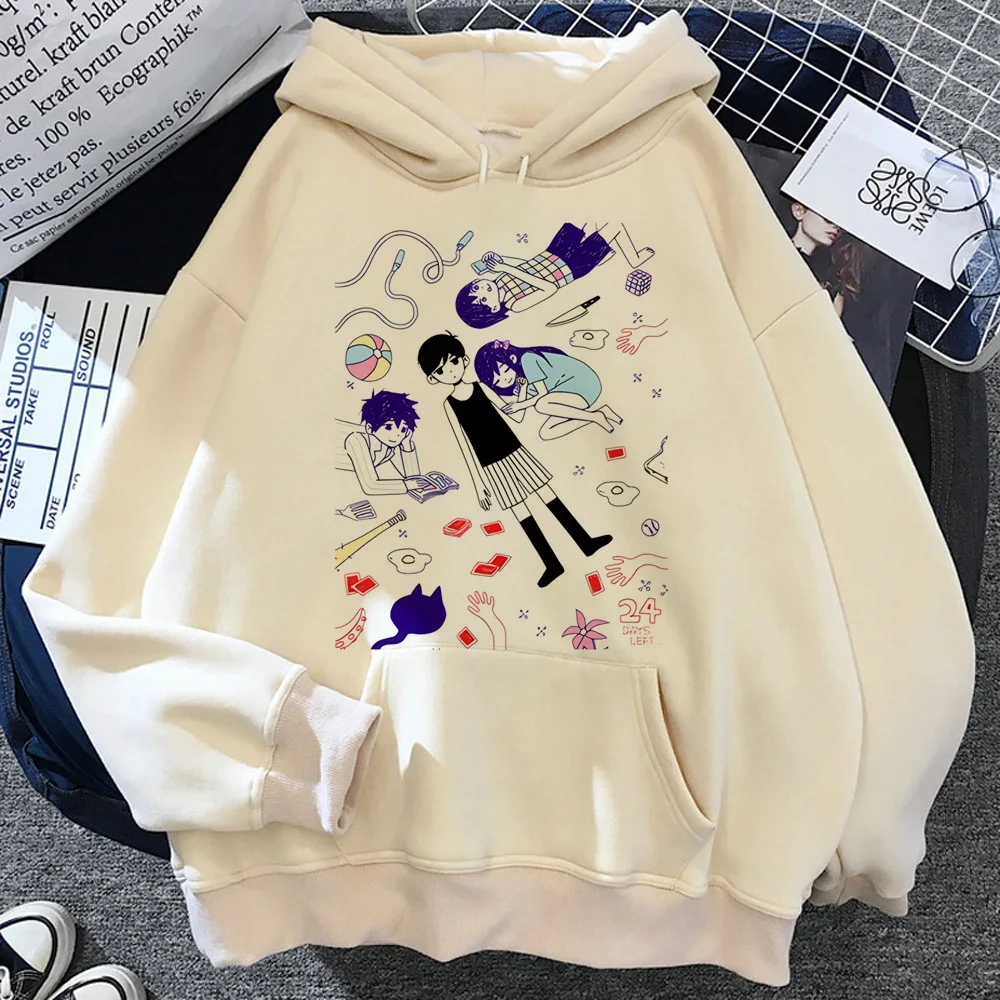 

Omori hoodie comfortable printed design kawaii soft fabric casual wear teen sweatshirts Japanese winter comfortable patterned