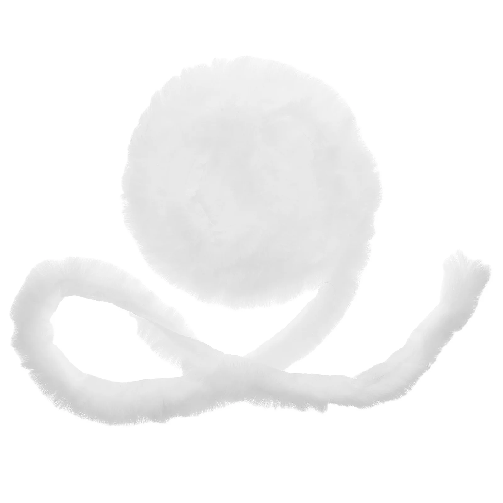 الأبيض فو الشريط تقليم 3 عطلة طويلة الديكور شجرة عيد الميلاد تقليم DIY الحرفية لفة محاكاة الشريط لعيد الميلاد