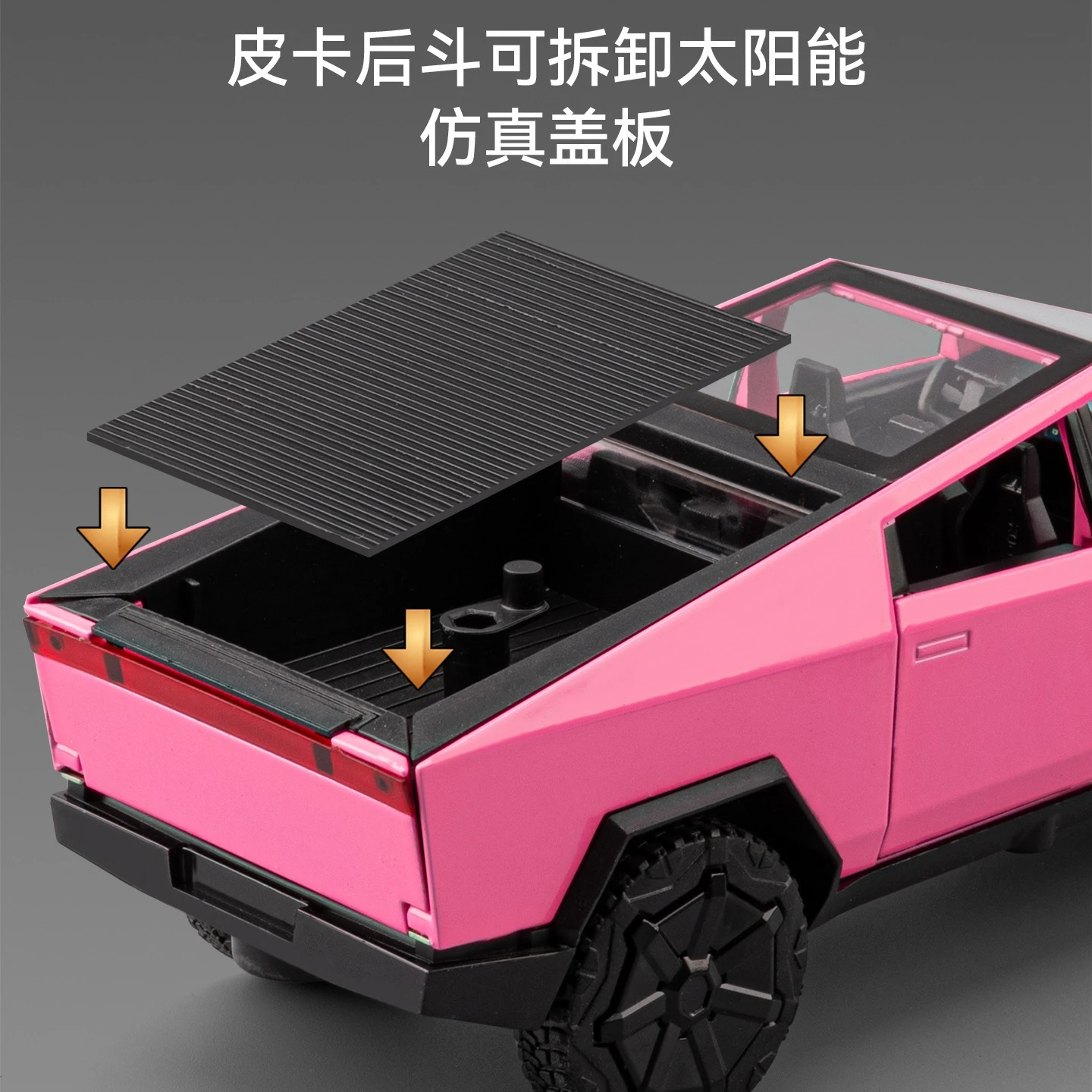 1:32 NEW ENERGY Cybertruck Toy Alloy Off Road Diecast Metal Model Sound & Light Pull Back Toy Gift for Friends Ornaments