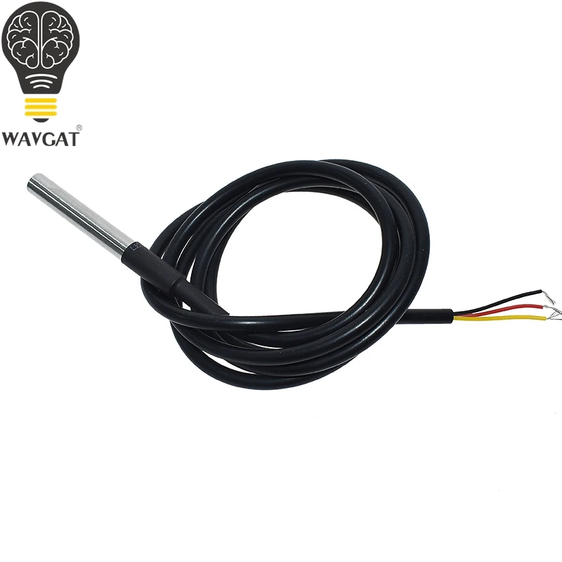 1PCS DS1820 Stainless steel package Waterproof DS18b20 temperature probe temperature sensor 1 For Arduino