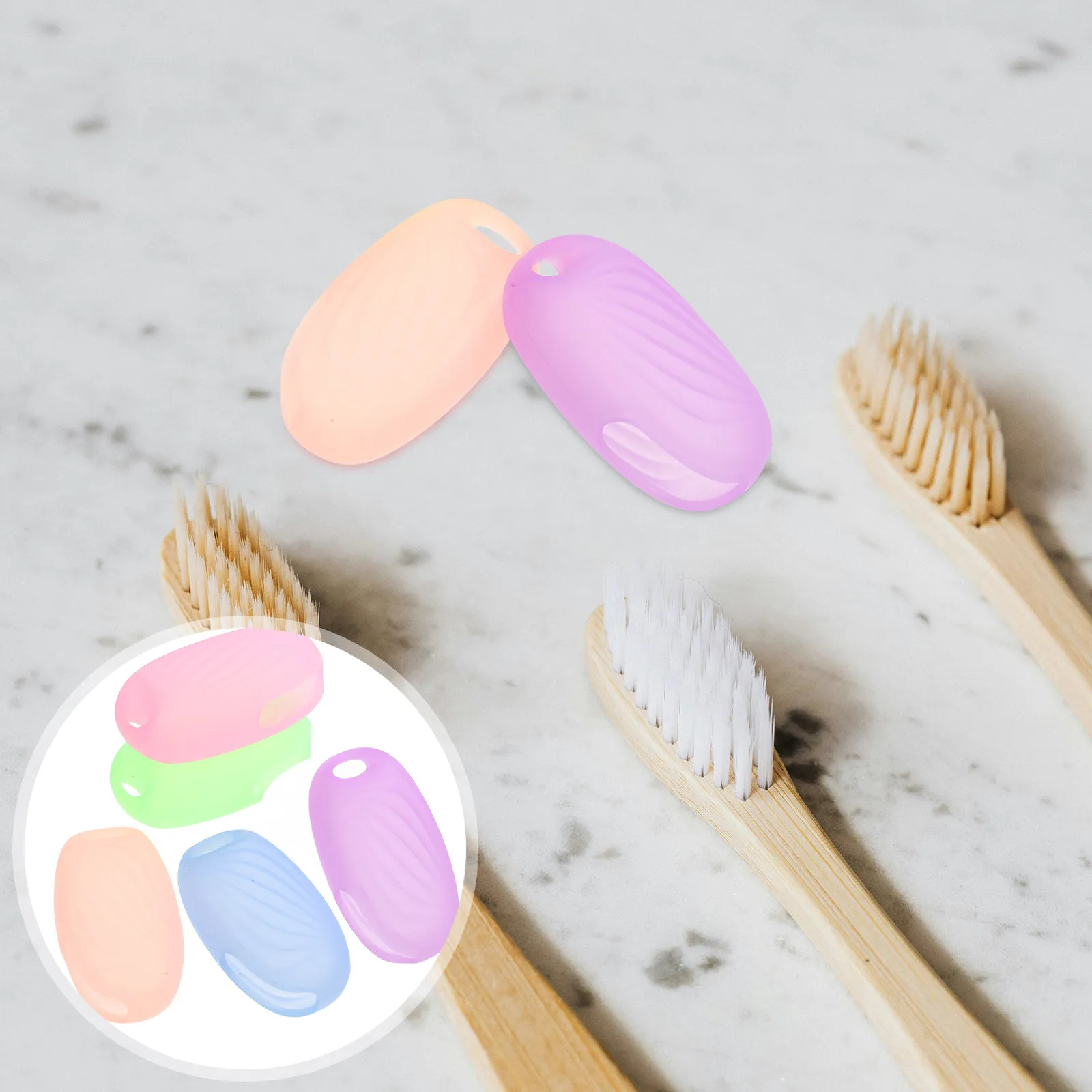 

6 шт. силиконовых пылезащитных колпачков для насадок зубных щеток, портативные универсальные защитные чехлы для зубных щеток, чехлы для зубных щеток