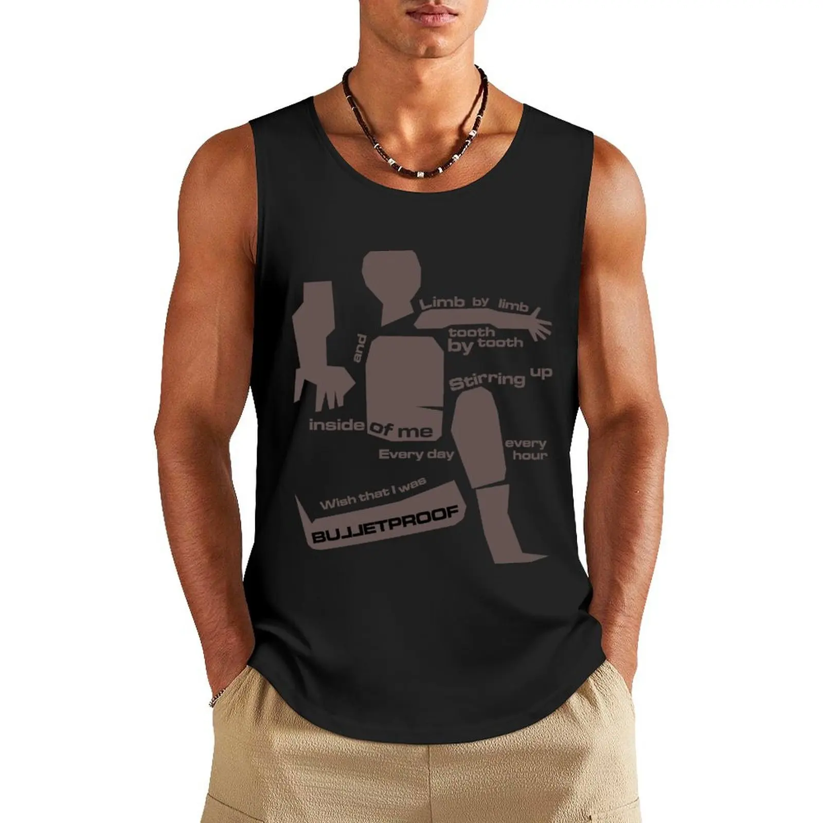 

Bulletproof - Grey Tank Top Men's clothing brands basketball