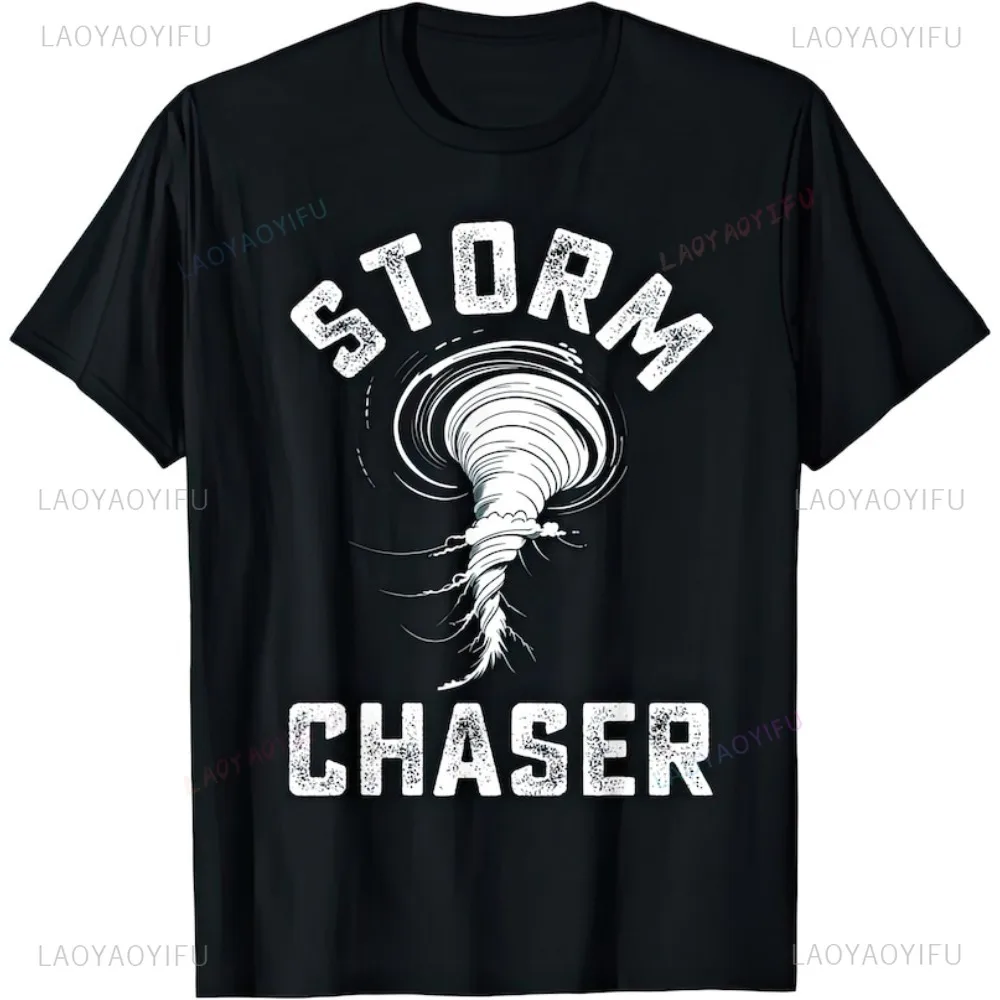 Storm Chaser Tornado Cyclone Simple Design Vintage T Shirt Casual Fashion Loose Harajuku Man Streetwear Breathe Women T-shirt
