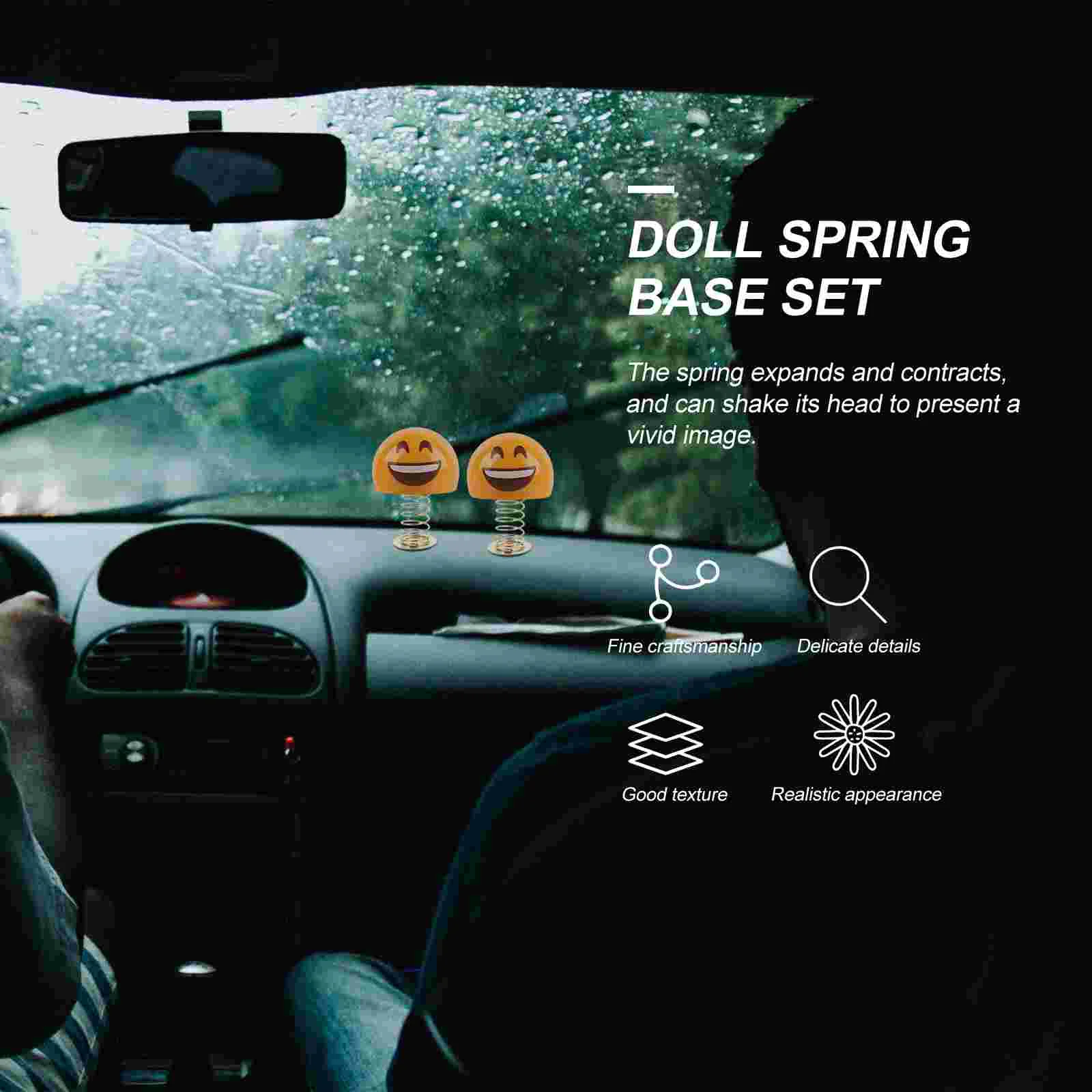 10 Pcs Spring Base Dashboard Toy Bases Car Decoration Halloween Vehicle Ornament Iron DIY
