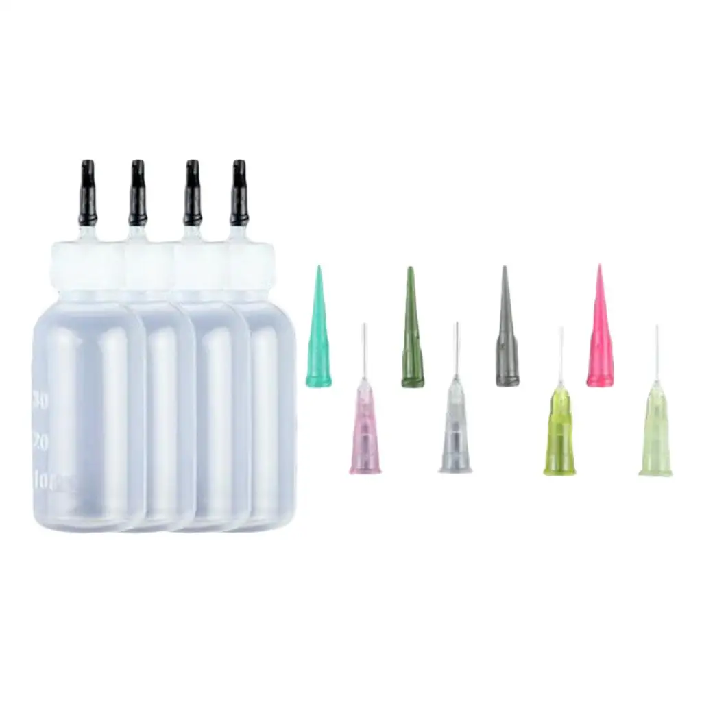 

Empty Ink Glue Oil Bottles Applicator with Paint Alcohol Tips