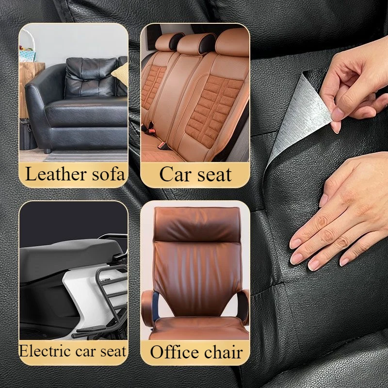 300x50CM PU Leather Self-adhesive Sofa Leather Repair DIY Furniture Repair Subsidy Renewal Sticker Car Motorcycle Seat Repair