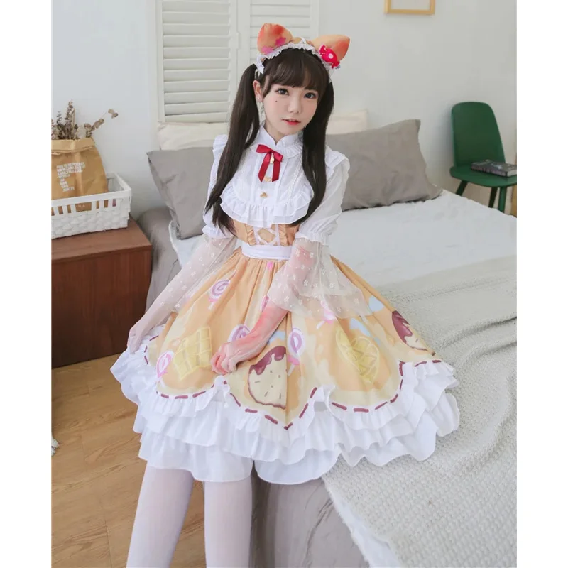 Identität V Cosplay Kostüm Mechaniker Candy Girl Kostüm Cosplay Sweetie Lolita Kleid Party Alltag Kleid Kostüm Komplettset