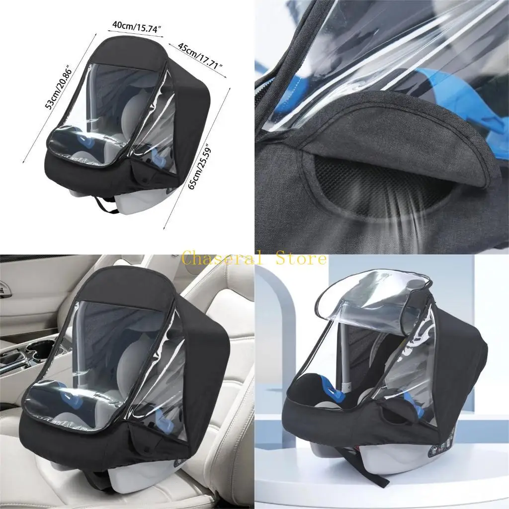 

E7CE Universal Car Rain Cover Baby Carriers Raincover Car