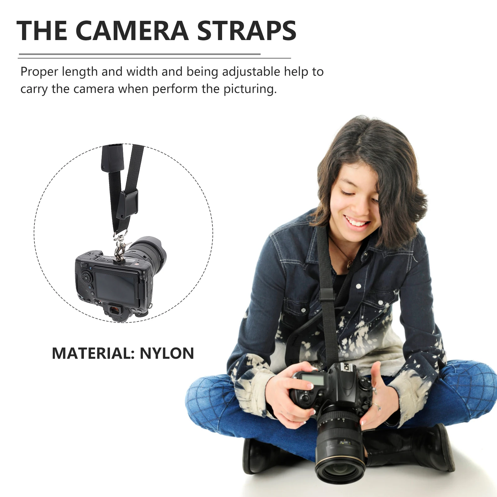 

Camera Strap for Braces Rope Neck Accessory Photo Adjustable Shoulder Belt