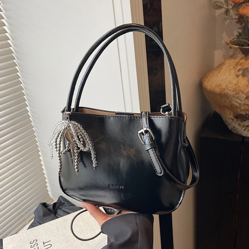 

Fashion Letter Handbag For Women Korean Casual Shoulder Bags Texture Pu Leather Crossbody Pack Female Commuting Square Bag